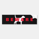 BEWARE VAN DOG GLOSSY STICKER (Voorkant)