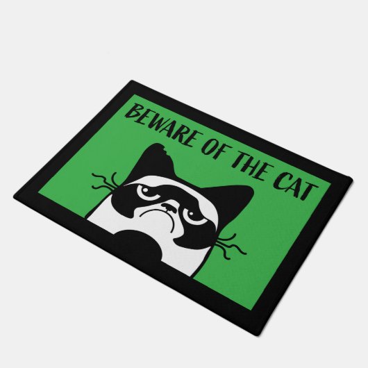 BEWARE VAN HET KATTE VLEES VAN KATTEN DEURMAT (Schuin)