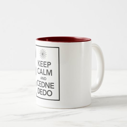 BEWAREN CALM EN CEDNE DEDO TWEEKLEURIGE KOFFIEMOK (Voorkant rechts)