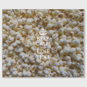 BEWAREN CALM EN Jouw tekst OP Popcorn Cadeaupapier (Vlak)