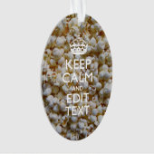 BEWAREN CALM EN Jouw tekst OP Popcorn Ornament (voorkant)