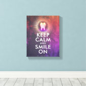BEWAREN CALM EN SMILE OP Dentaal Clinic Roos Gold Canvas Afdruk (Insitu (Houten vloer))