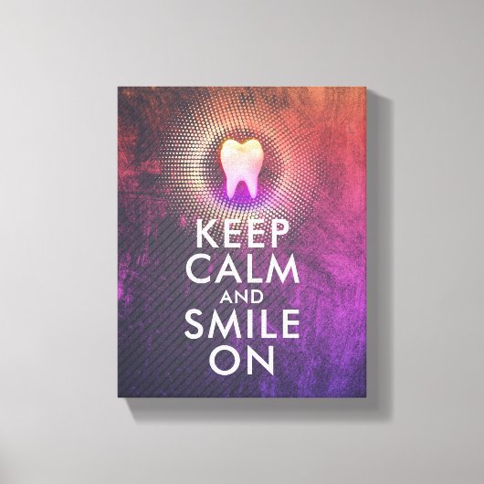 BEWAREN CALM EN SMILE OP Dentaal Clinic Roos Gold Canvas Afdruk (Voorkant)