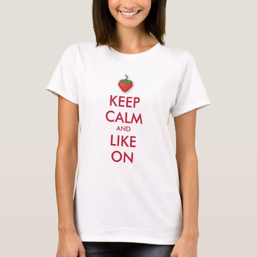 BEWAREN CALM EN SOORTGELIJKE STRAWBERRY T-SHIRT (Voorkant)