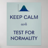 BEWAREN CALM en Test for Normality Statistics Poster (Voorkant)
