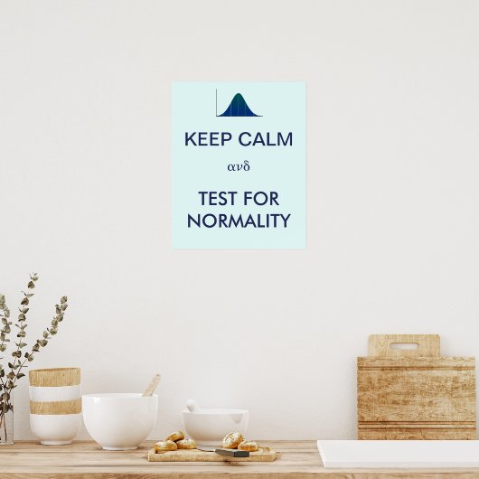 BEWAREN CALM en Test for Normality Statistics Poster (Keuken)