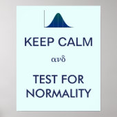 BEWAREN CALM en Test for Normality Statistics Poster (Voorkant)