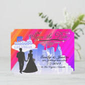 BEWAREN DE DATUURKAARTEN MET UITZICHT VAN LAS VEGA SAVE THE DATE (Staand voorkant)