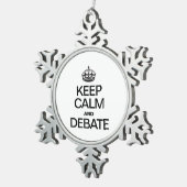BEWAREN EN DEBAT TIN SNEEUWVLOK ORNAMENT (Rechts)