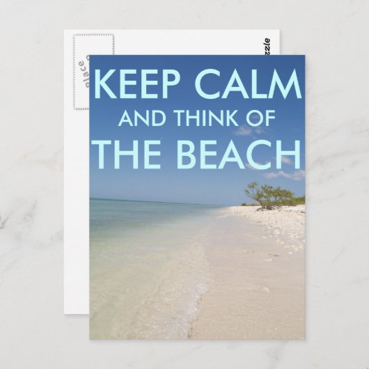 BEWAREN EN DENKEN VAN HET BEACH BRIEFKAART (Voorkant / Achterkant)