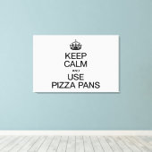 BEWAREN EN PIZZA-PANEN GEBRUIKEN CANVAS AFDRUK (Insitu (Houten vloer))