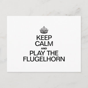 BEWAREN EN SPELEN VAN DE FLUGELHORN BRIEFKAART