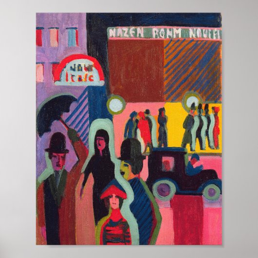 Bewaren in de regen | Ernst Ludwig Kirchner Poster (Voorkant)