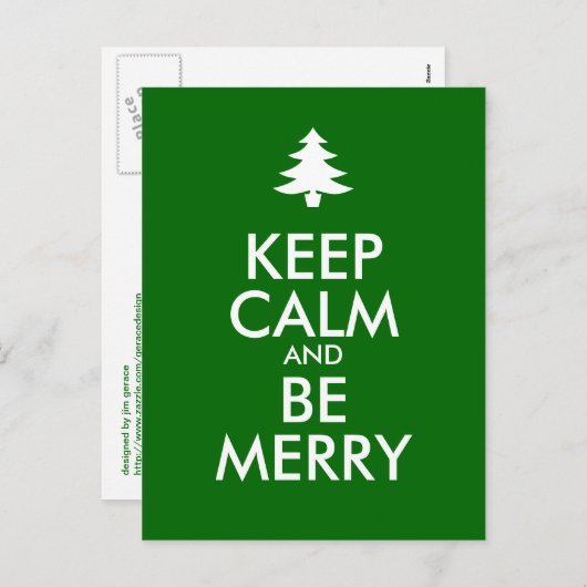 BEWAREN VAN CALM EN BEETJE FEESTDAGENKAART (Voorkant / Achterkant)