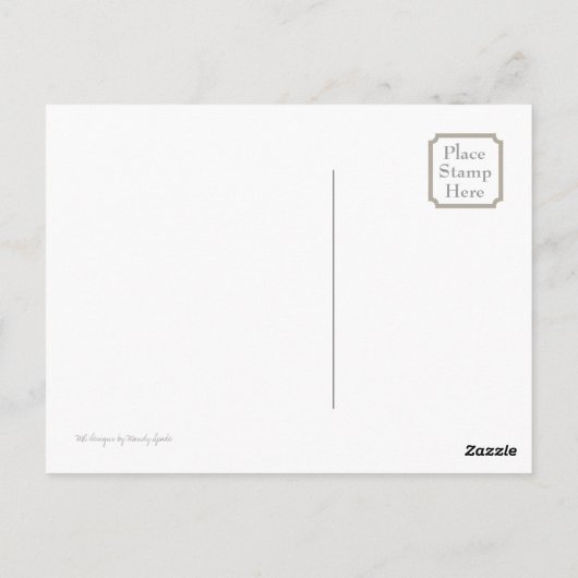 BEWAREN VAN CALM EN BEZOEK RI Post Card Briefkaart (Achterkant)