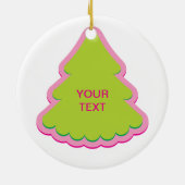 BEWAREN VAN CALM EN CELEBRATE XMAS - sjabloon jaar Keramisch Ornament (Achterkant)