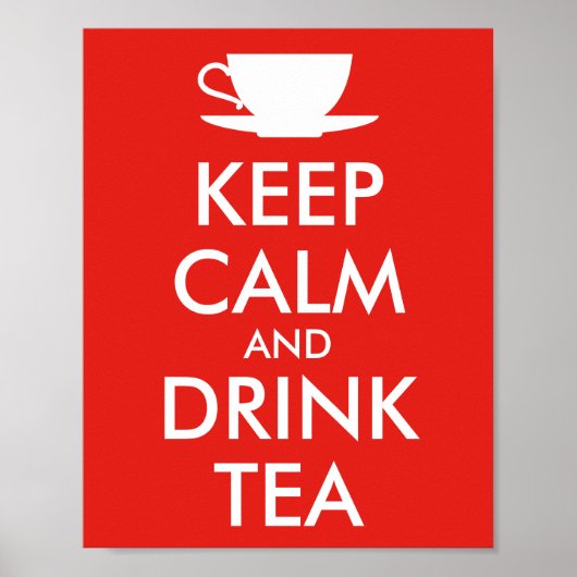 BEWAREN VAN CALM EN DRINK TEA - kopje thee Poster (Voorkant)