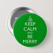 BEWAREN VAN CALM EN MERRY RONDE BUTTON 7,6 CM (Voorkant /achterkant)
