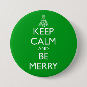 BEWAREN VAN CALM EN MERRY RONDE BUTTON 7,6 CM