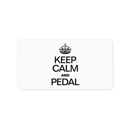 BEWAREN VAN CALM EN PEDAL ETIKET (Voorkant)