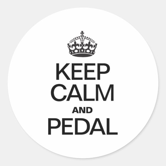 BEWAREN VAN CALM EN PEDAL RONDE STICKER (Voorkant)