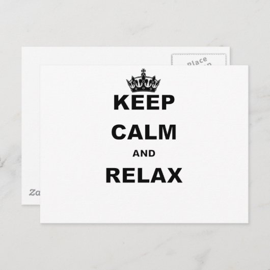 BEWAREN VAN CALM EN RELAX.png Briefkaart (Voorkant / Achterkant)