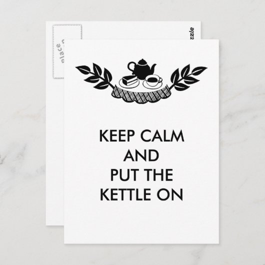 BEWAREN VAN CALM TEA BREAK BRIEFKAART (Voorkant / Achterkant)