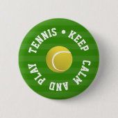 BEWAREN VAN CALM TENNIS BALL - Aangepaste TEKST Ronde Button 5,7 Cm (Voorkant)