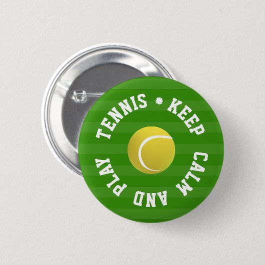 BEWAREN VAN CALM TENNIS BALL - Aangepaste TEKST Ronde Button 5,7 Cm (Voorkant /achterkant)