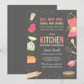 Bewaren van de Keukenbridal Uitnodiging het Koken (Voorkant / Achterkant)