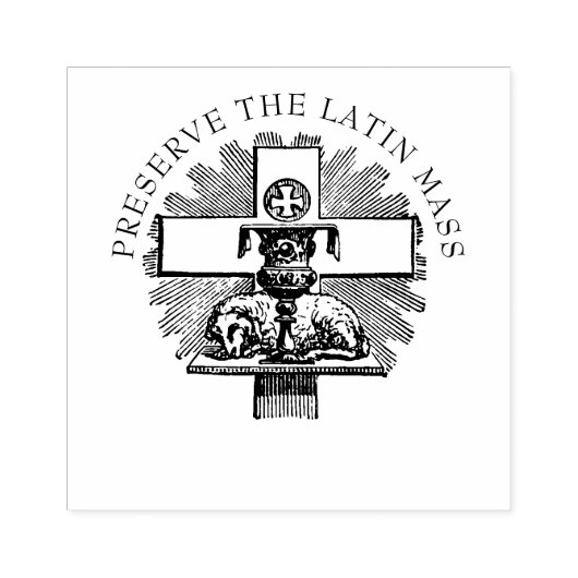 BEWAREN VAN DE LATIJNMASSA LAM GOD RUBBERSTEMPEL (Afrduk)