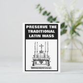 BEWAREN VAN DE TRADITIONELE LATIJNMASSA CATHOLIC BRIEFKAART (Staand voorkant)