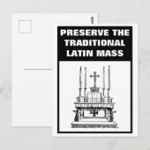 BEWAREN VAN DE TRADITIONELE LATIJNMASSA CATHOLIC BRIEFKAART (Voorkant / Achterkant)