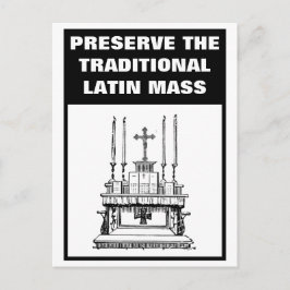 BEWAREN VAN DE TRADITIONELE LATIJNMASSA CATHOLIC BRIEFKAART