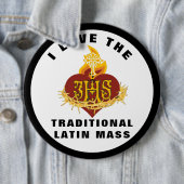 BEWAREN VAN DE TRADITIONELE LATIJNMASSA CATHOLIC RONDE BUTTON 6,0 CM (In situ)