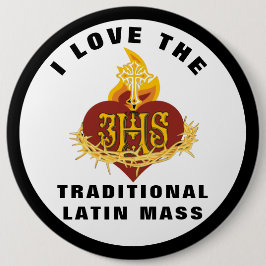 BEWAREN VAN DE TRADITIONELE LATIJNMASSA CATHOLIC RONDE BUTTON 6,0 CM