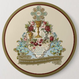 BEWAREN VAN DE TRADITIONELE LATIJNMASSA CATHOLIC RONDE BUTTON 6,0 CM