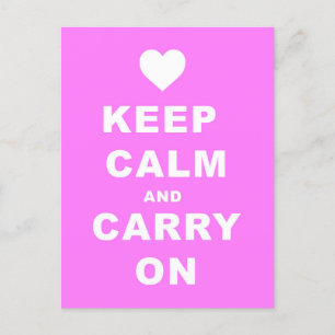 BEWAREN VAN EEN DRAAGBAAR OP Roze Briefkaart