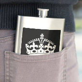 BEWAREN VAN HET KROEIENsymbool VAN DE KALP op Zwar Heupfles (Voorbeeld)