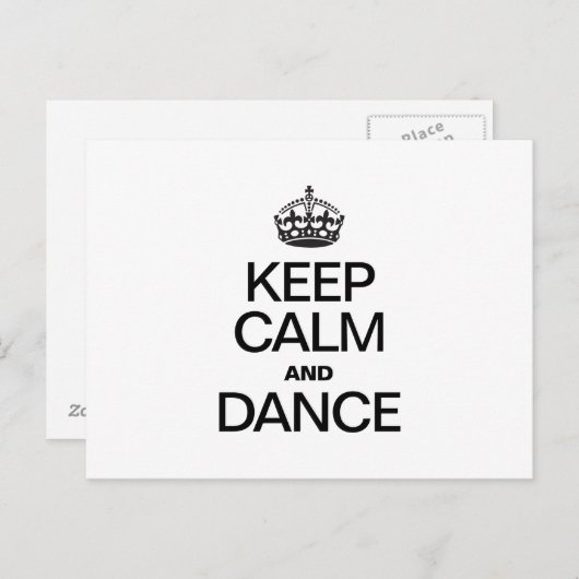 BEWAREN VAN KALK EN DANS BRIEFKAART (Voorkant / Achterkant)