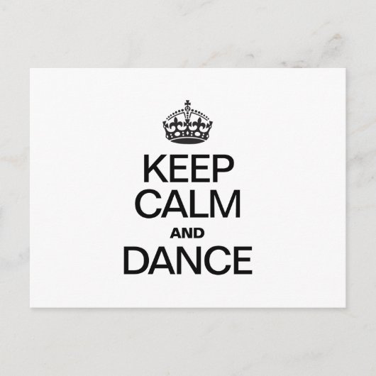 BEWAREN VAN KALK EN DANS BRIEFKAART (Voorkant)