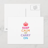 BEWAREN VAN KALK EN DRAAIEN OP Multicolored Briefkaart (Voorkant / Achterkant)