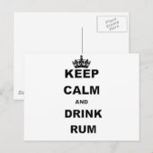 BEWAREN VAN KALK EN DRINK RUM BRIEFKAART (Voorkant / Achterkant)