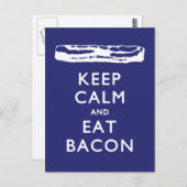BEWAREN VAN KALK EN EAT BACON BRIEFKAART (Voorkant / Achterkant)