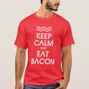 BEWAREN VAN KALK EN EAT BACON T-SHIRT
