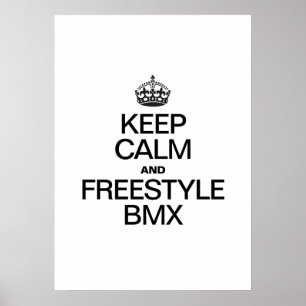 BEWAREN VAN KALK EN FREESTYLE BMX POSTER