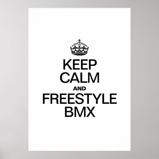 BEWAREN VAN KALK EN FREESTYLE BMX POSTER (Voorkant)