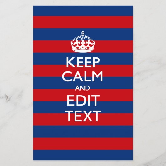 BEWAREN VAN KALK EN Jouw tekst OP Rode blauwe stre Flyer (Voorkant)