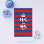 BEWAREN VAN KALK EN Jouw tekst OP Rode blauwe stre Flyer (Enkel)