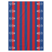 BEWAREN VAN KALK EN Jouw tekst OP Rode blauwe stre Tafelkleed (Voorkant)